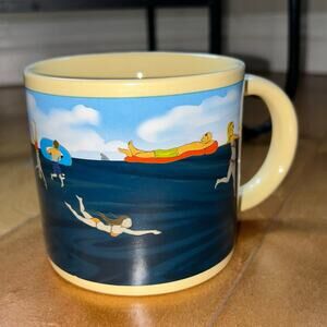 The Unemployed Philosophers Guild SHARK! Mug Coffee Cup 2013 Ocean Swimming